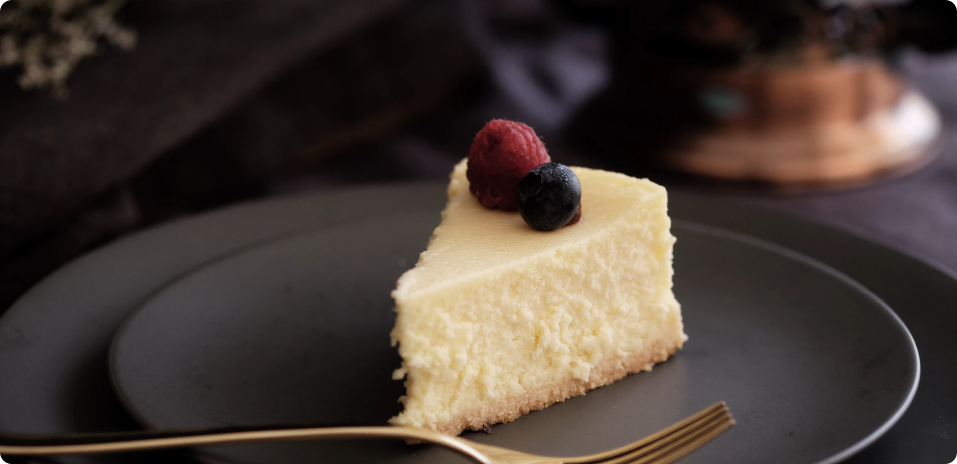 A slice of cheesecake